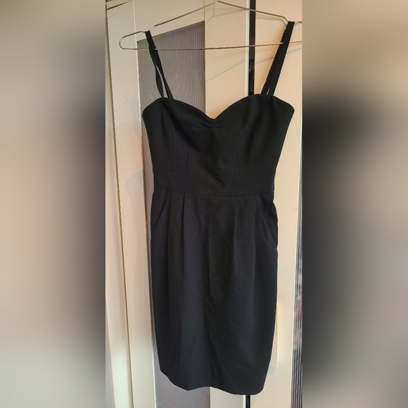 Aritzia Talula Babaton 2008 black corset dress with removable straps, size 0 - Picture 1 of 7